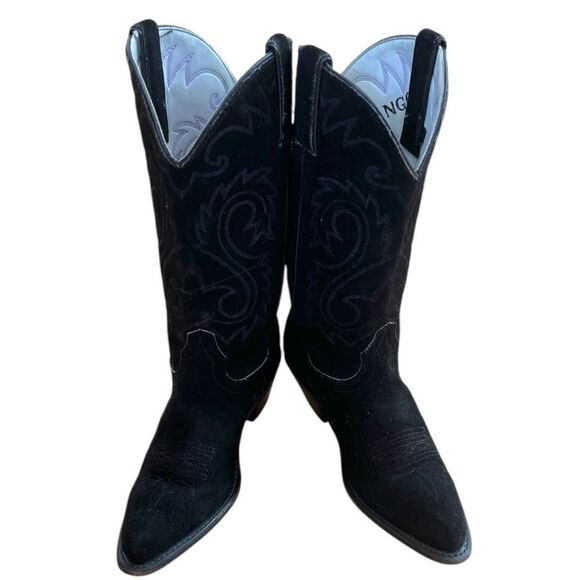 Durango Suede / Leather Cowgirl Boot in Black Size 6.5M
Made in USA - Picture 2 of 6